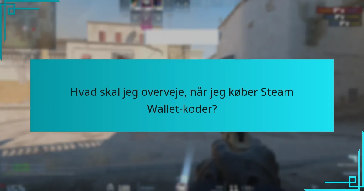 Hvad skal jeg overveje, når jeg køber Steam Wallet-koder?