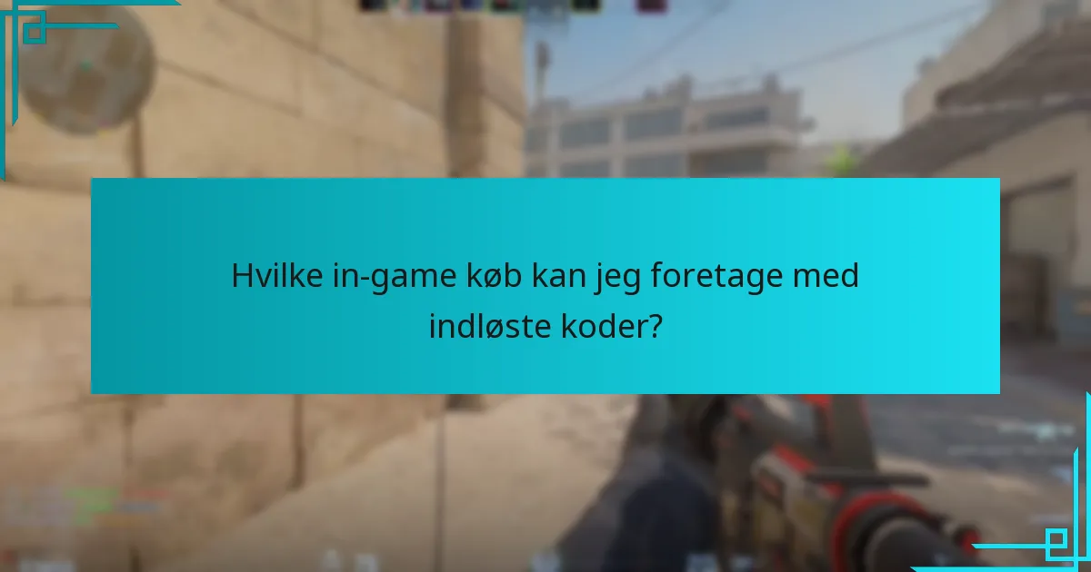 Hvilke in-game køb kan jeg foretage med indløste koder?