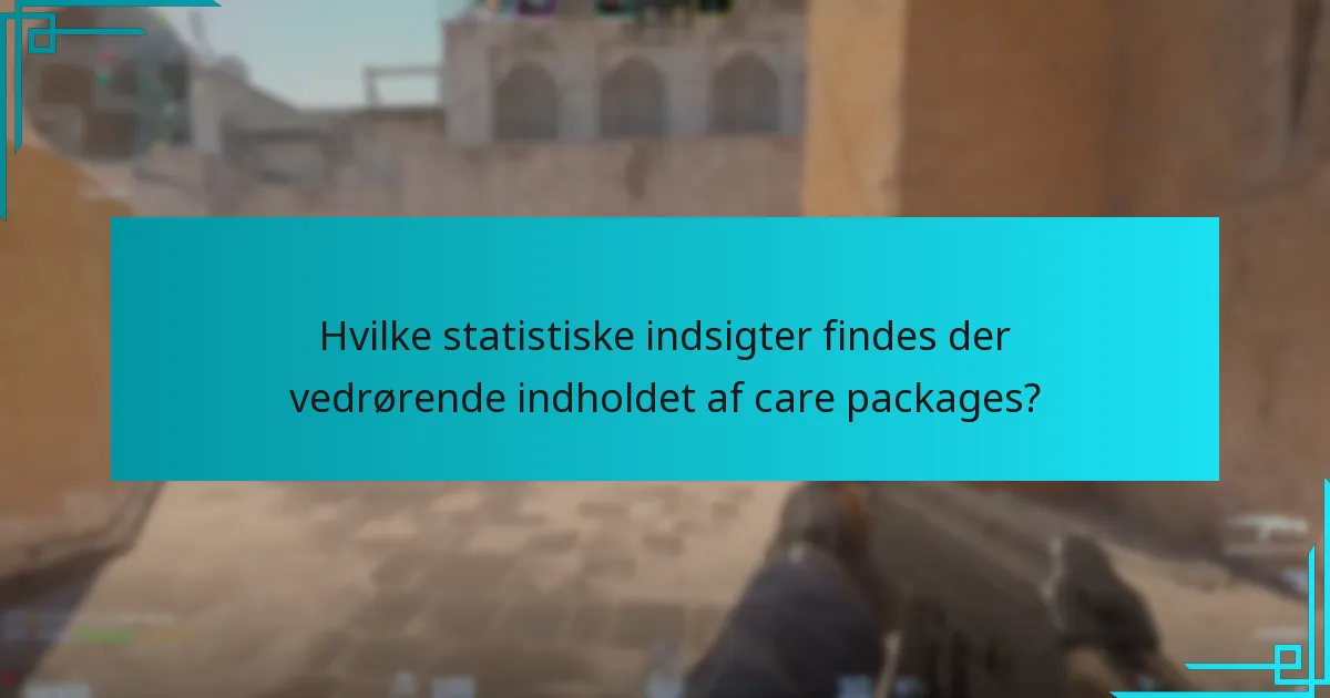 Hvilke statistiske indsigter findes der vedrørende indholdet af care packages?