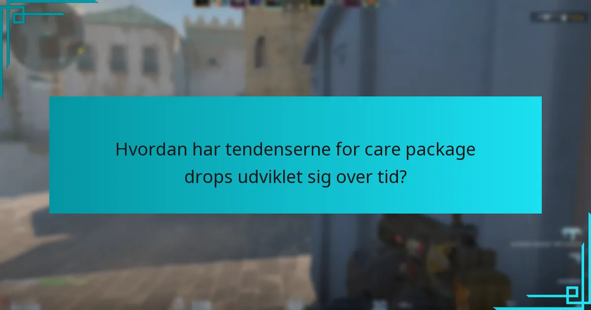 Hvordan har tendenserne for care package drops udviklet sig over tid?